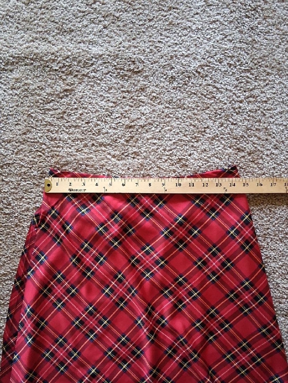 J. Crew Red Plaid A-Line Mini Skirt - Picture 8 of 8